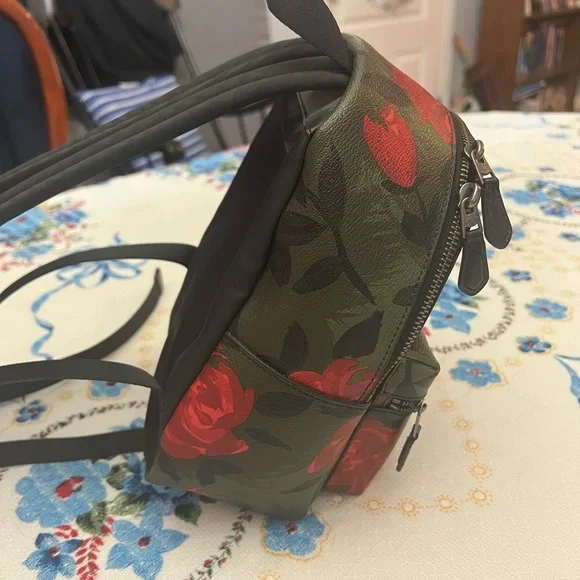 Coach Charlie Camouflage Rose Mini Backpack in Canvas - Picture 3 of 10